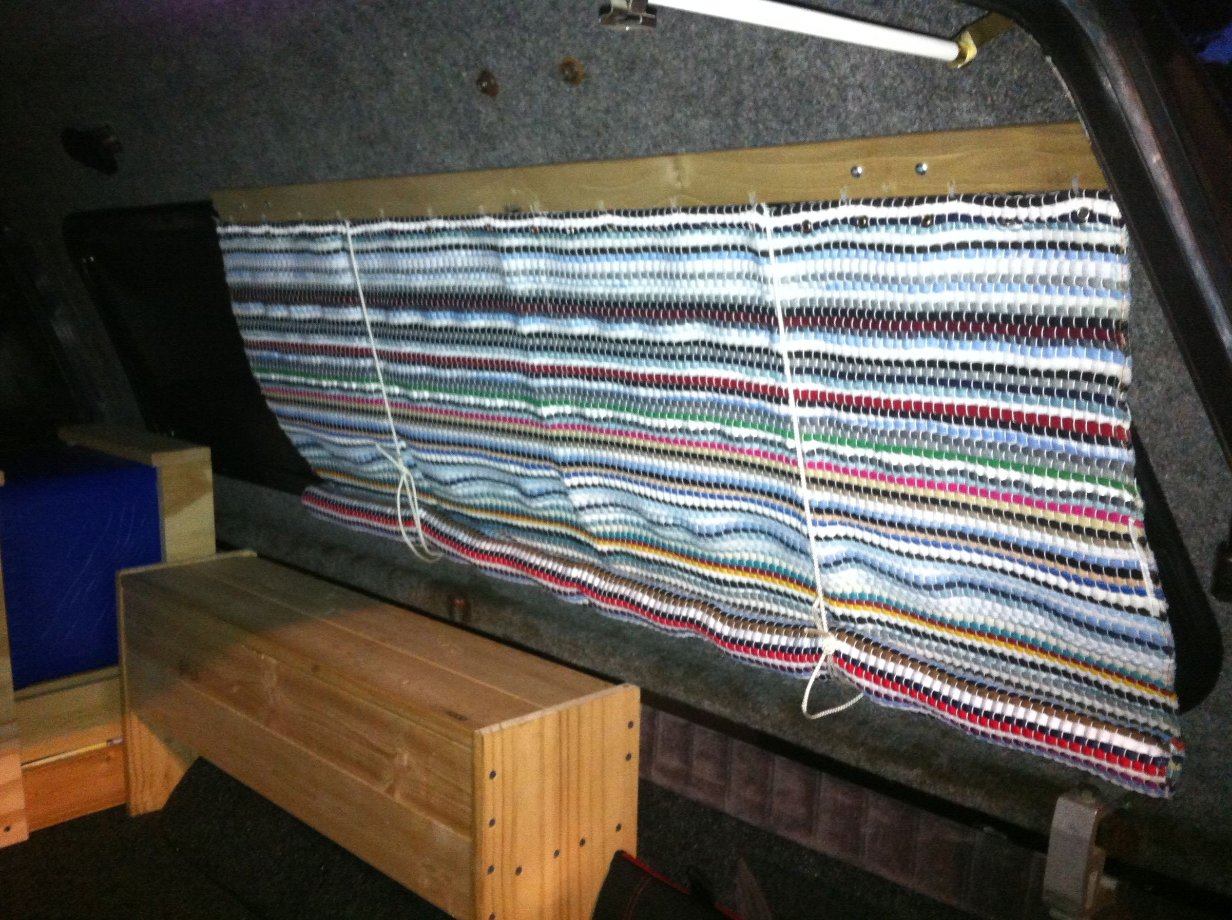 DIY Rag Rug Roll-Up Blinds