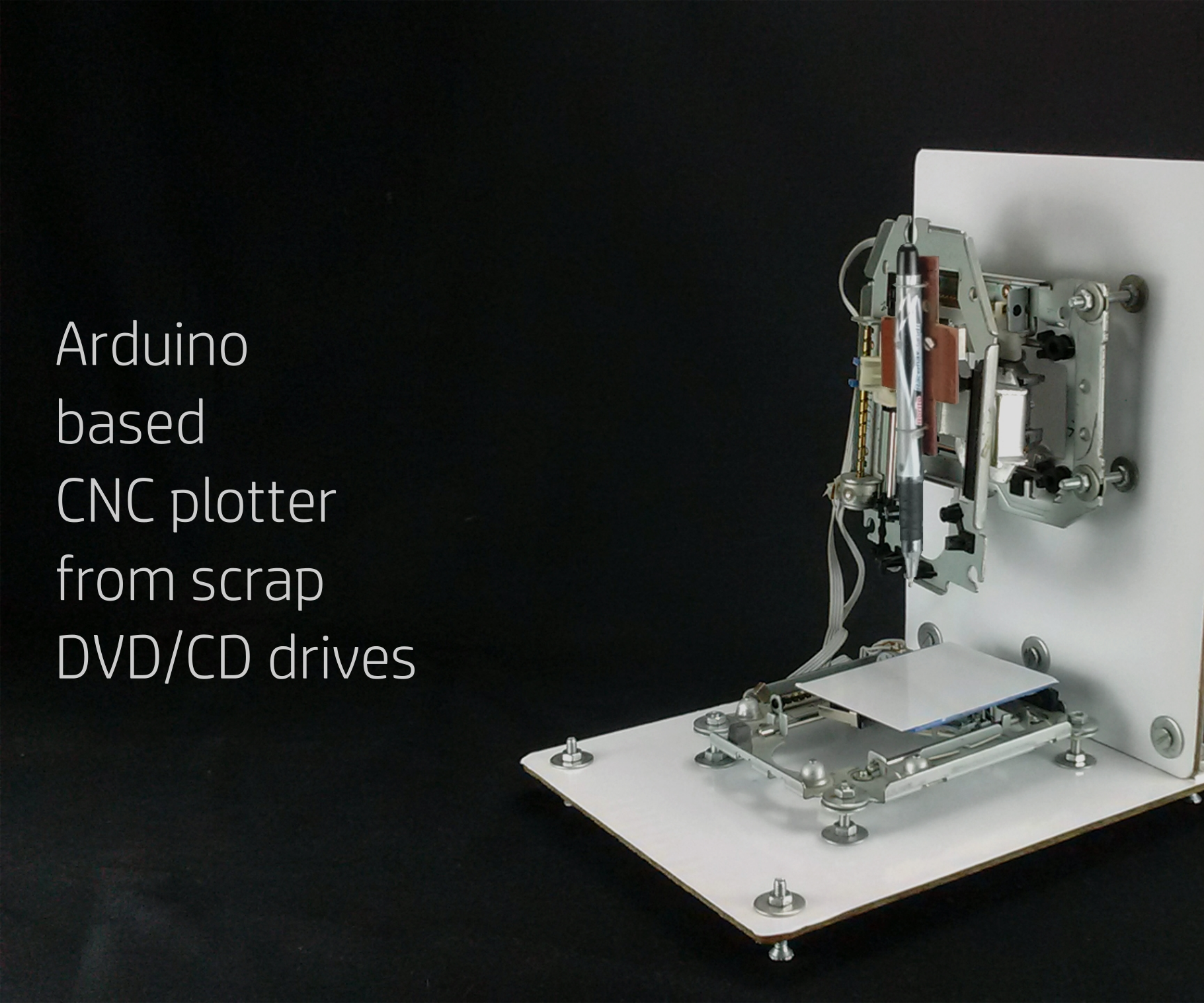 Arduino Based CNC Plotter Made From Scrap DVD/CD Drives