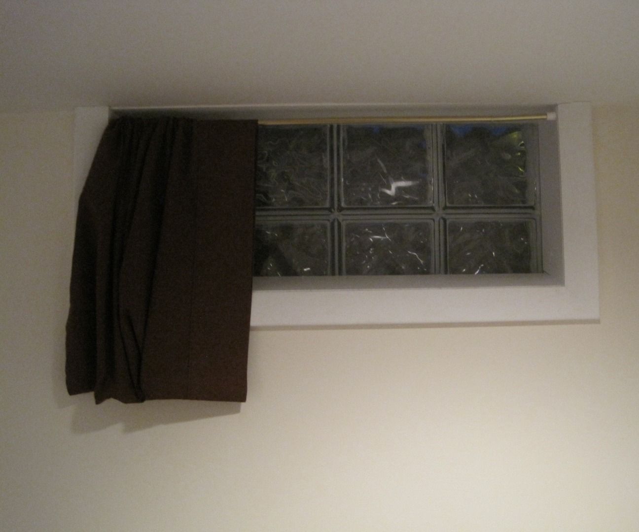 3 Minute No Sew Basement Curtain