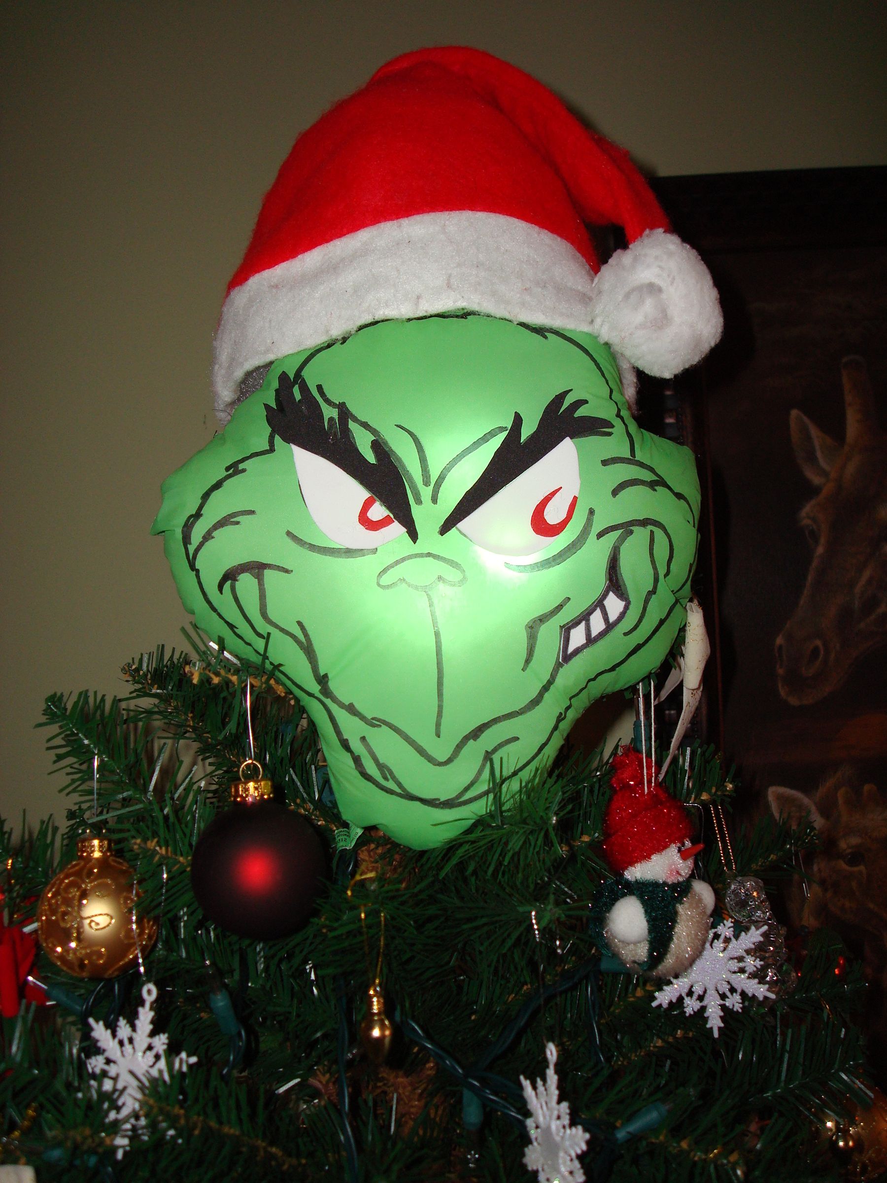 Grinch Christmas Tree Topper