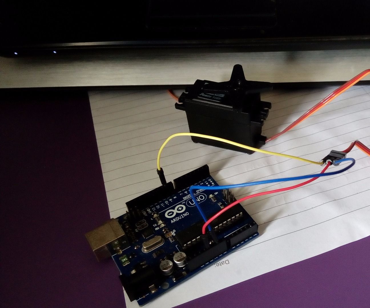 Controlling Servo Motor Using Keyboard Input
