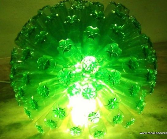 Lamp Made Out of 125 Plastic Bottles