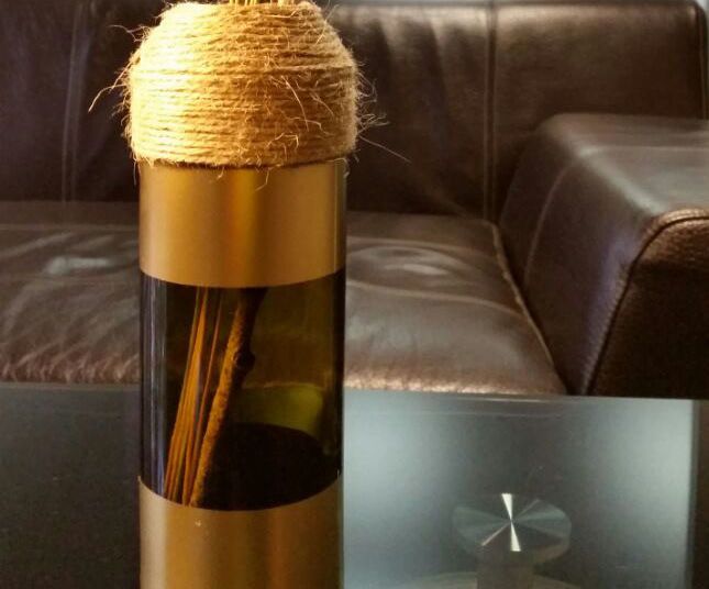 DIY Wine Bottle Vase