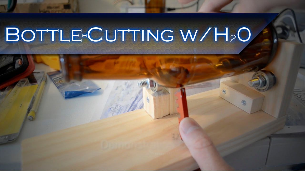 Cutting a Beer Bottle With Hot Water + DIY Scoring Jig