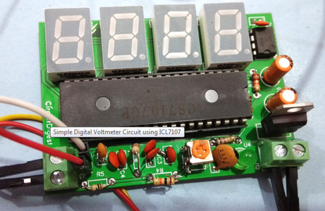 Simple Digital Voltmeter Circuit With PCB Using ICL7107 : 5 Steps (with ...