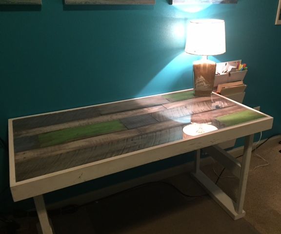 DIY Pallet Office Desk