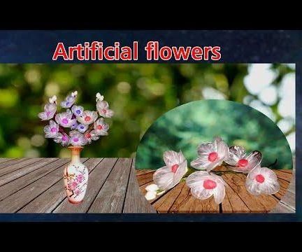 Artificial Flowers From Plastic Cover