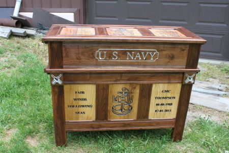 Navy Retirement Shadow Box and Chest