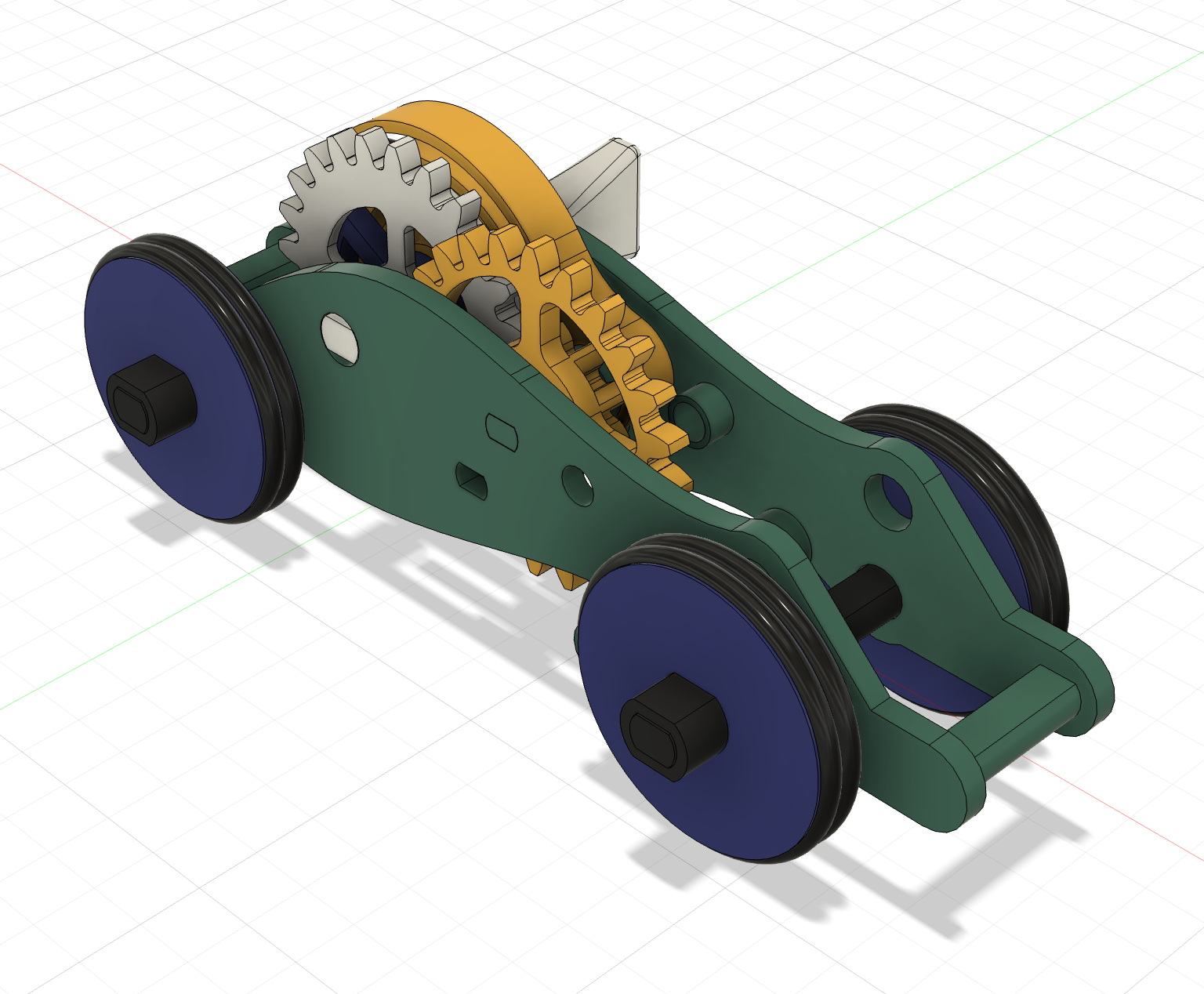 3D Printed Wind-Up Car Kit: Swappable Gears