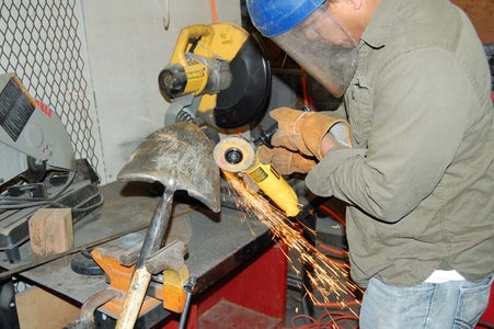 Clamp That Shovel Down and Cut It in Half. 