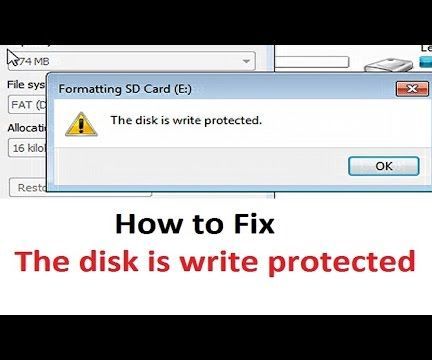 The Disk Is Write-protected!.Remove the Write-protection or Use Another Disk! 