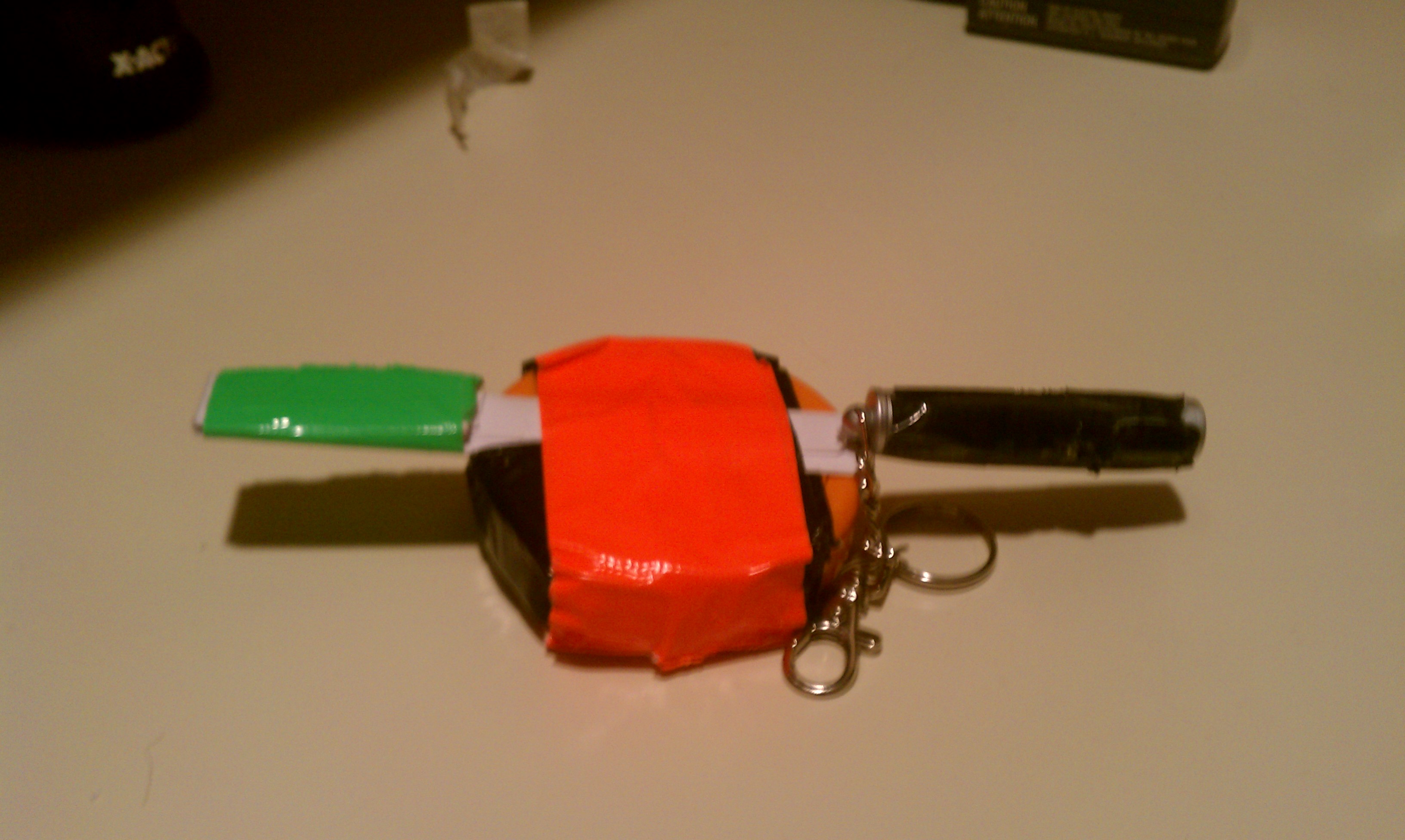 Light, compact survival kit from household materials