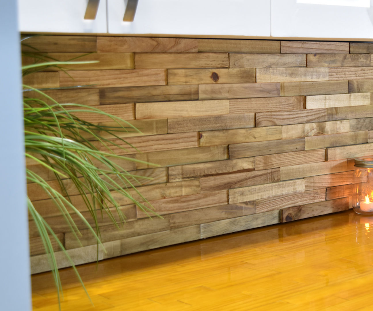 Backsplash From Reclaimed Pallets