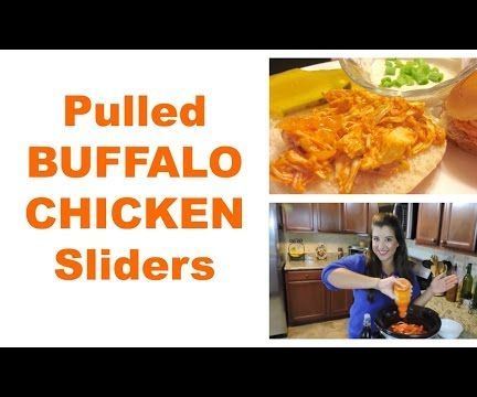 Crock Pot Pulled Buffalo Chicken Sliders