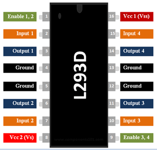 Motor Driver Receiver Breadboard Circuit