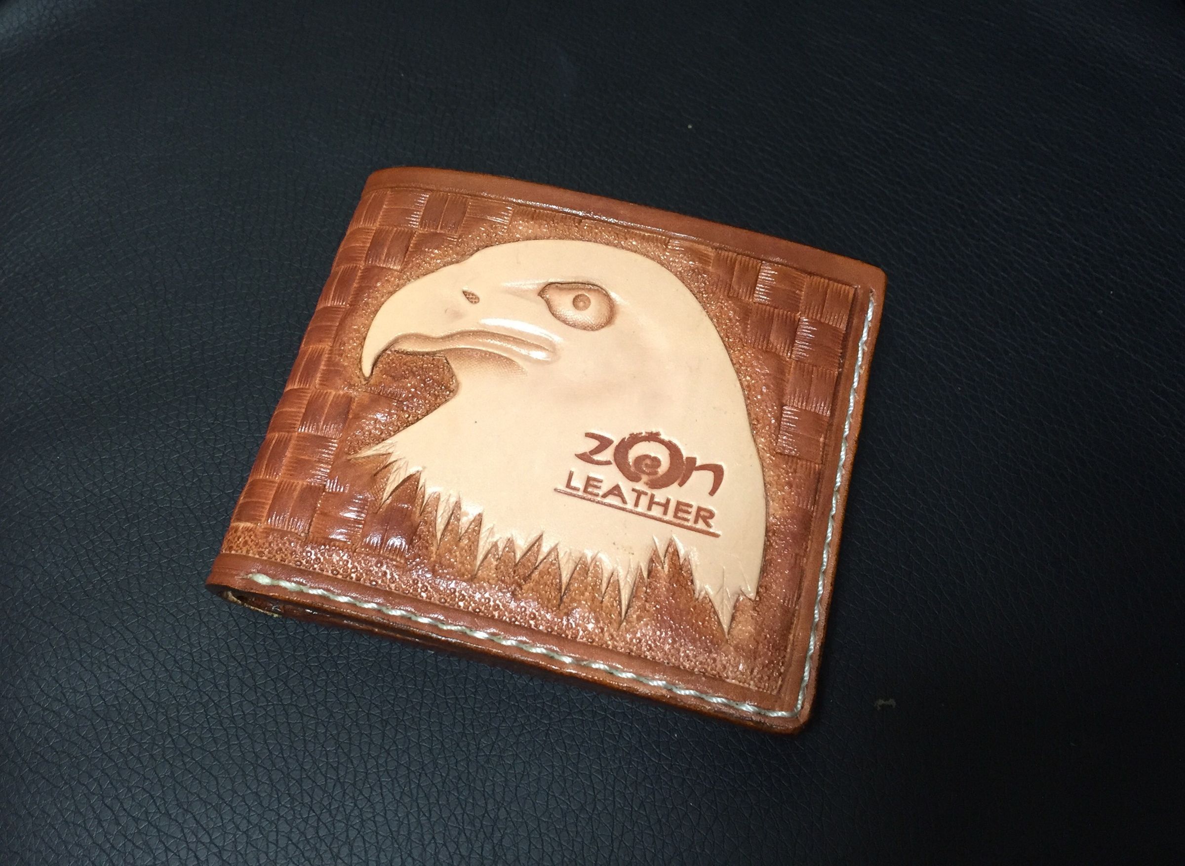 Carved Leather Wallet 