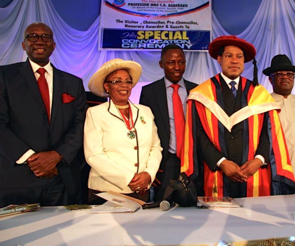 Pastor Chris Oyakhilome Receives Honorary Doctorate From His Alma Mater