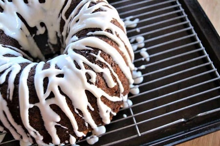 Delicious Chocolate Bundt Cake W/ Cream Cheese Frosting