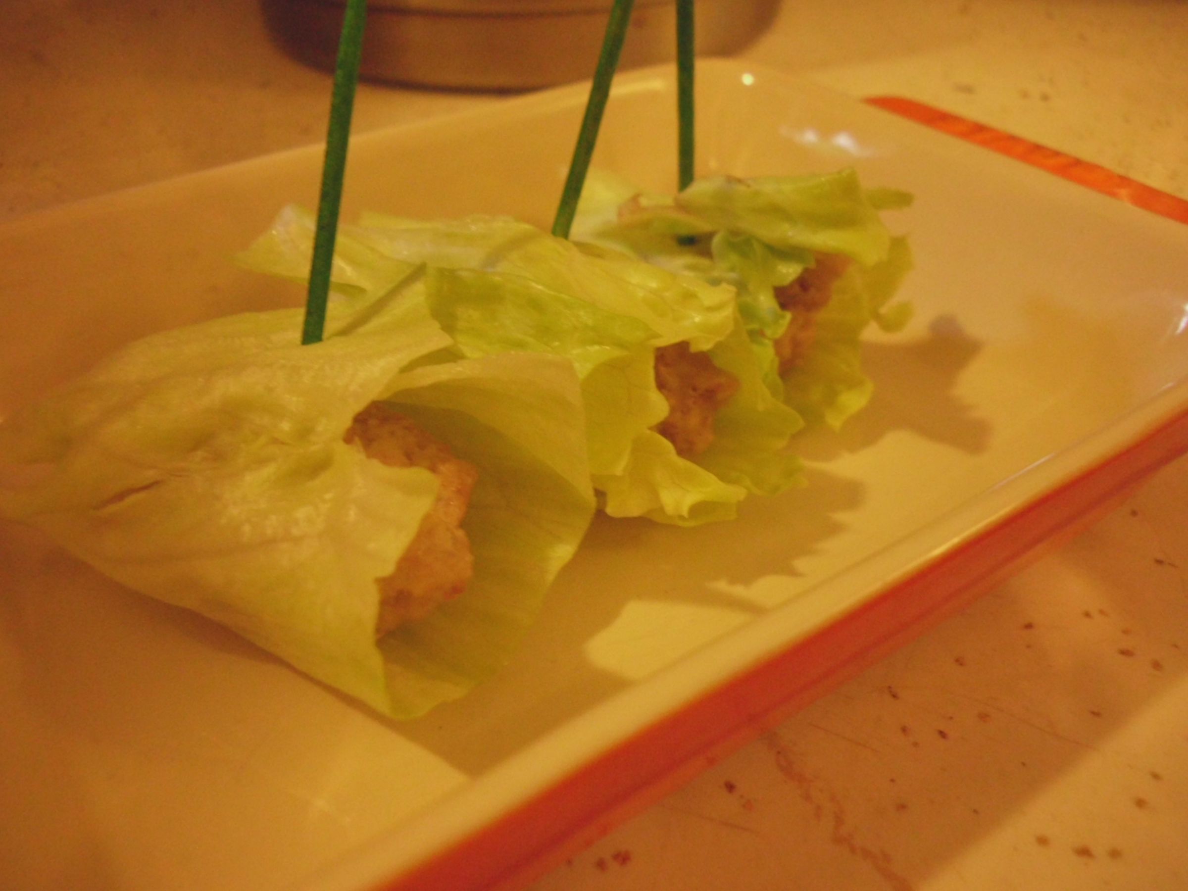 Lettuce wrapped Pork Dumplings