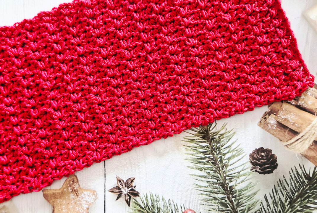 Simple Rustic Christmas Crochet Table Runner