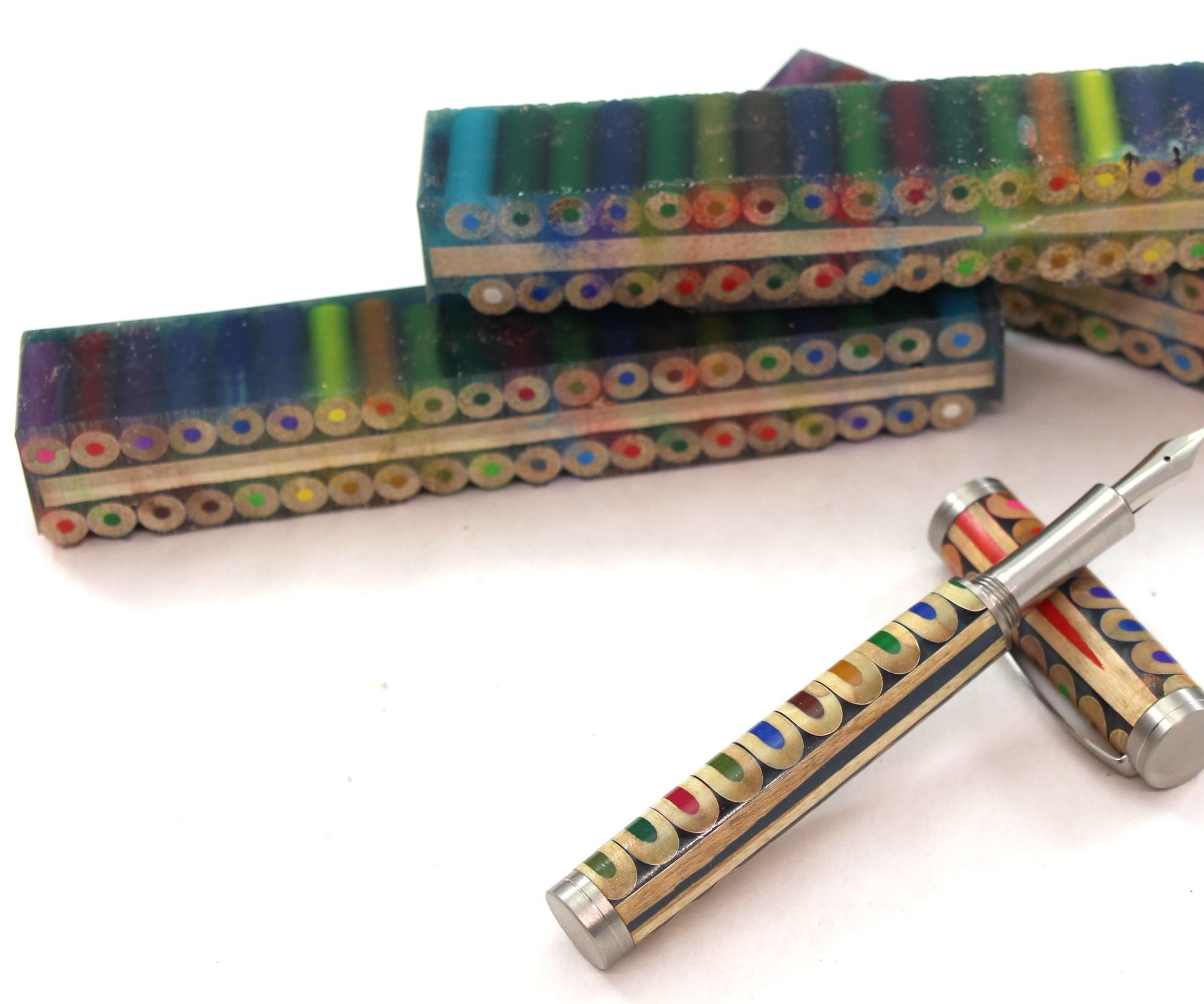 Colored Pencil Fountain Pen,  Resin Casting Project