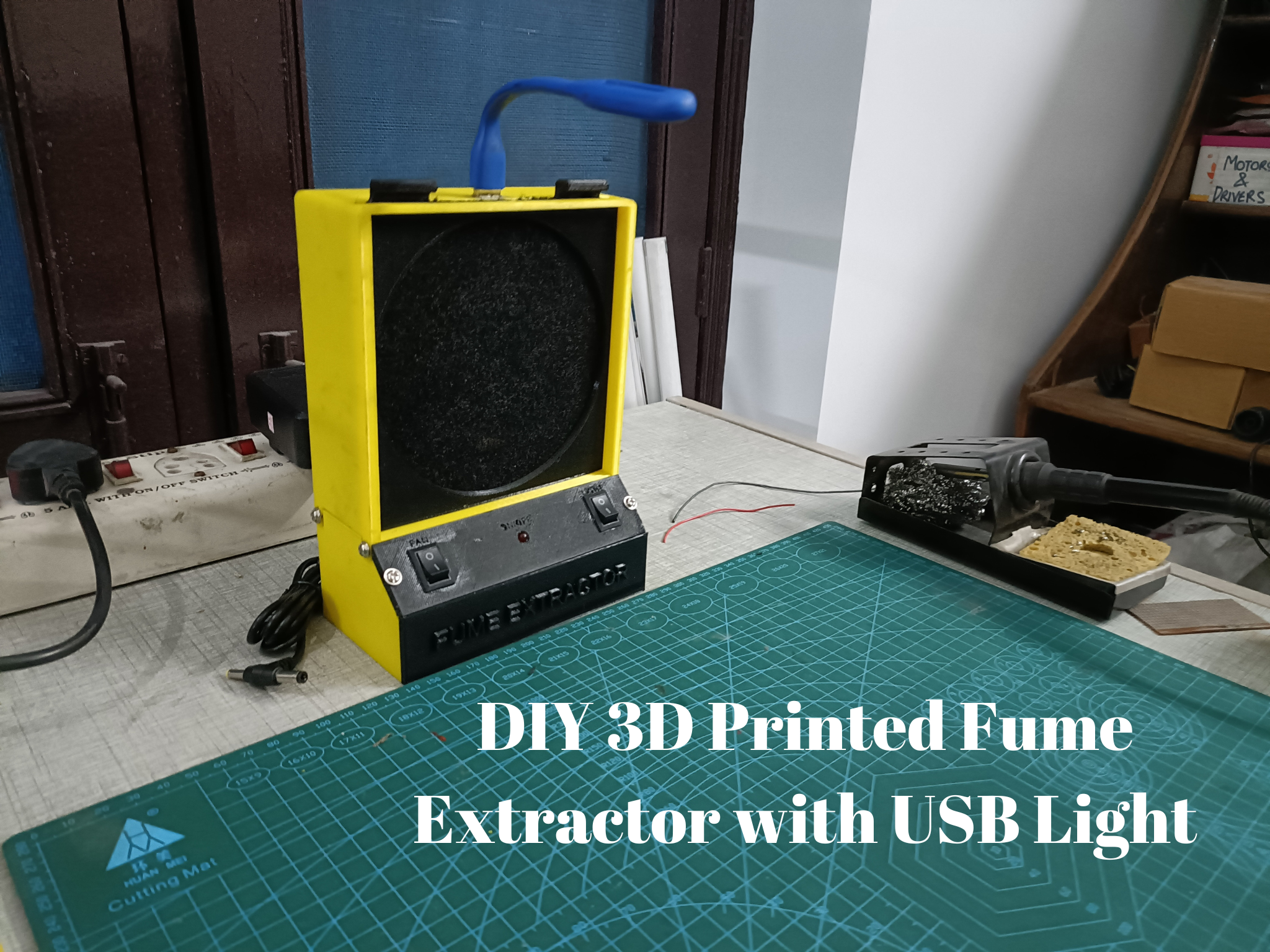 DIY 3D Printed Fume Extractor With USB Light 4 Steps (with Pictures