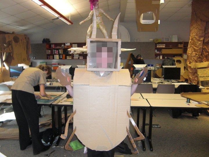 How to Make a Slotted Cardboard Lobster Costume
