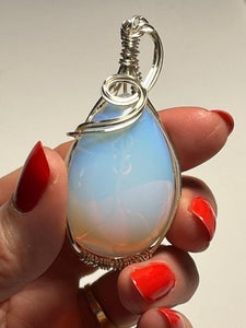 Wire Wrapped Moonstone Pendant