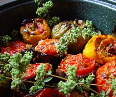 Stuffed Tomatoes & Peppers - Gemista