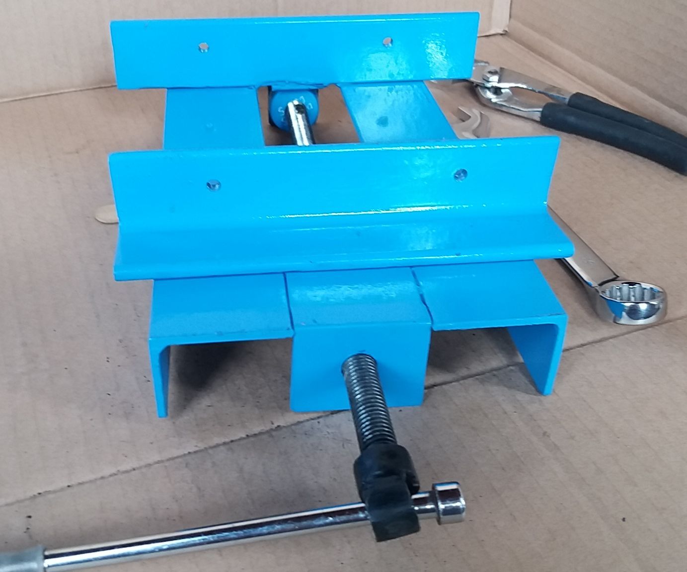 Bench Drill Made of Metal Scrap