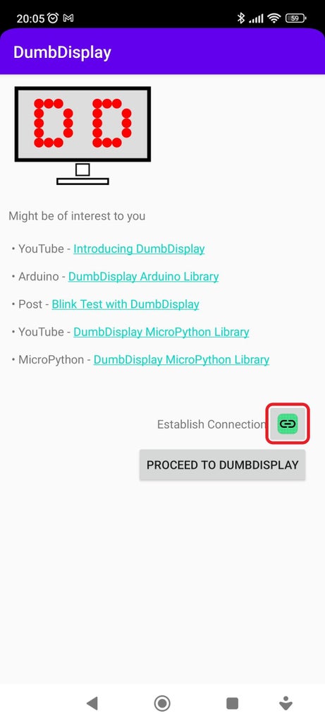 Step 3: UI for the NeoPixels Experiment, With DumbDisplay