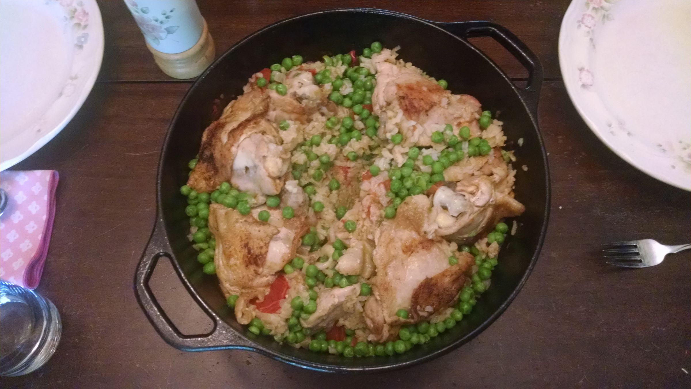 Dutch Oven Chicken Thighs & Rice