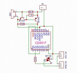 Schematic of Music Light Circuit