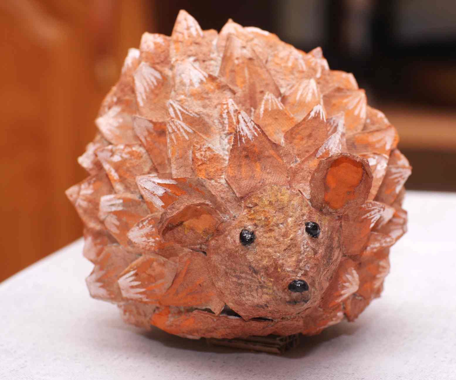 A Hedgehog Made of an Egg Box