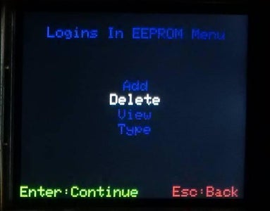 Delete Login From EEPROM