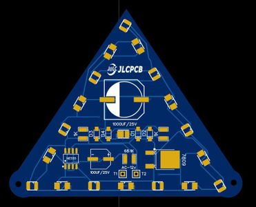 NE555 Make LED Flasher Circuit (JLCPCB)