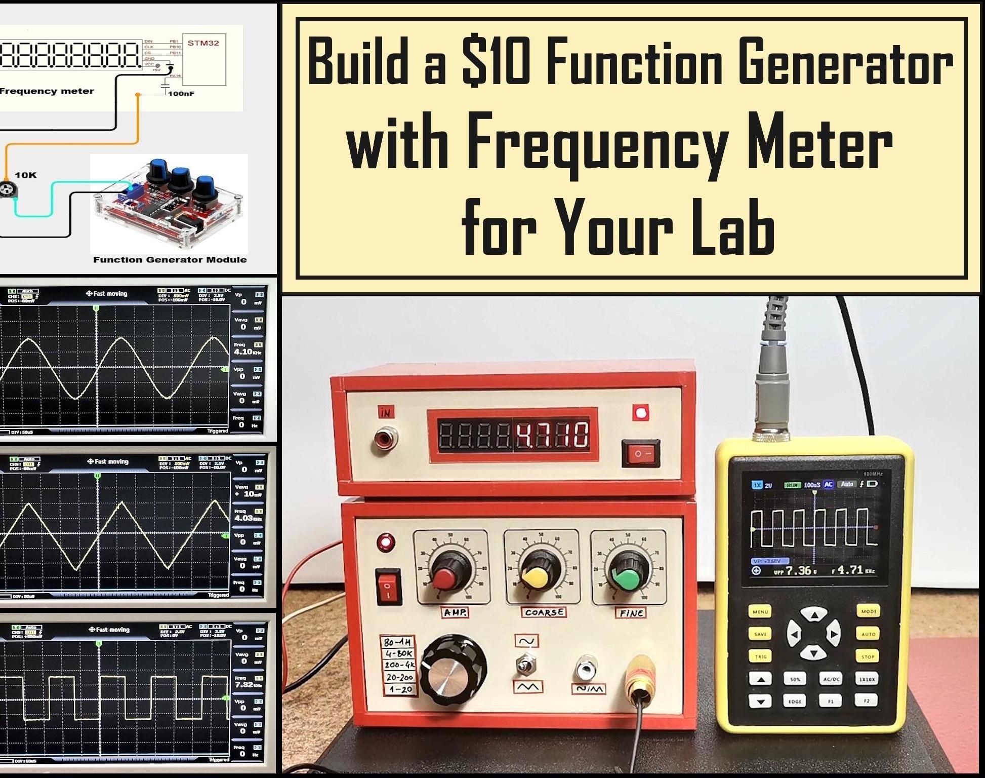 Build a $10 Function Generator With Frequency Meter for Your Lab