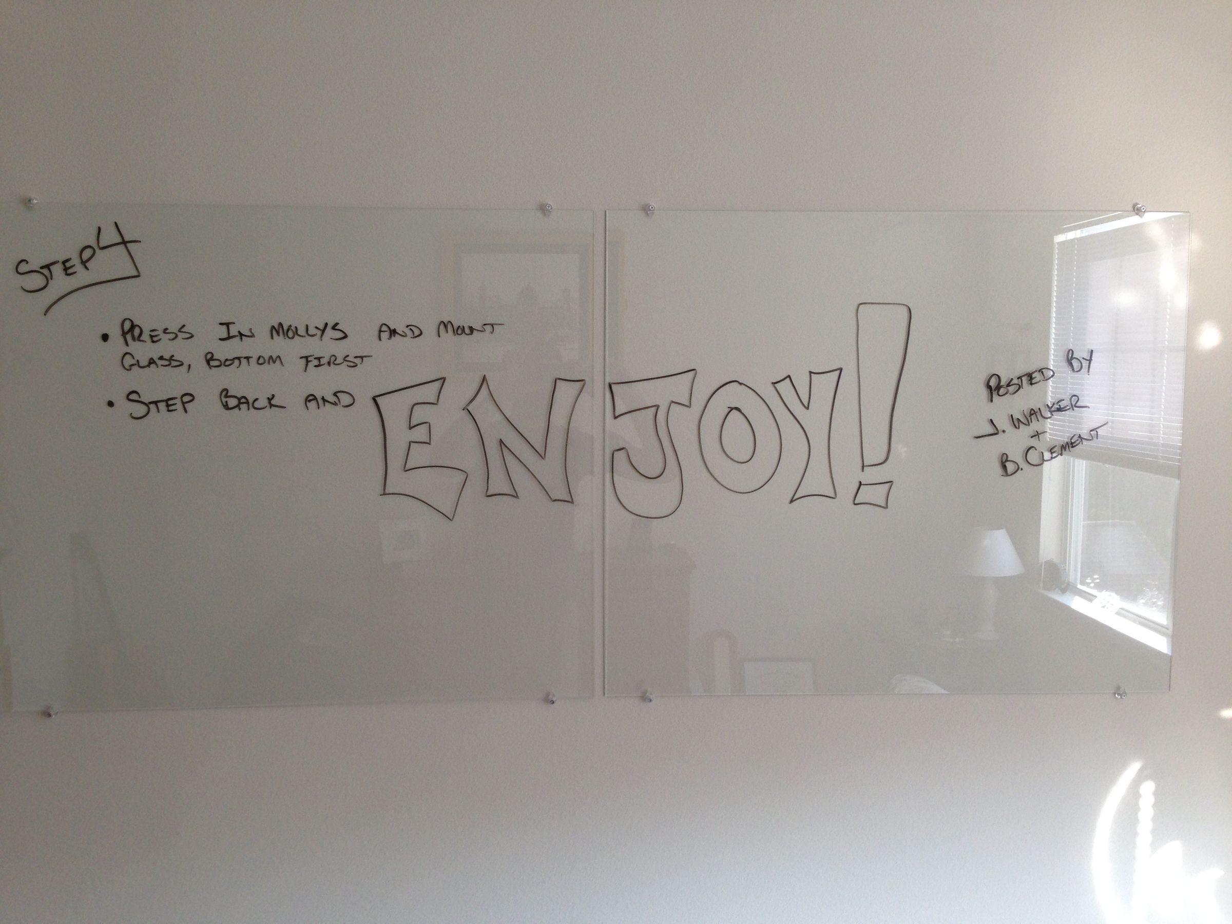 DIY Glass Dry Erase Board 4 Steps Instructables