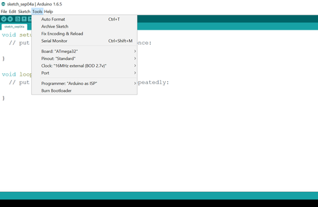 Burning Arduino Bootloader to Atmega 32A-PU Using Arduino As ISP : 5 ...