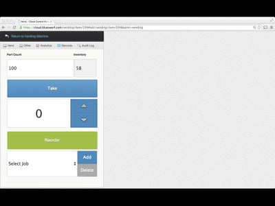 Enter Current Part Count.