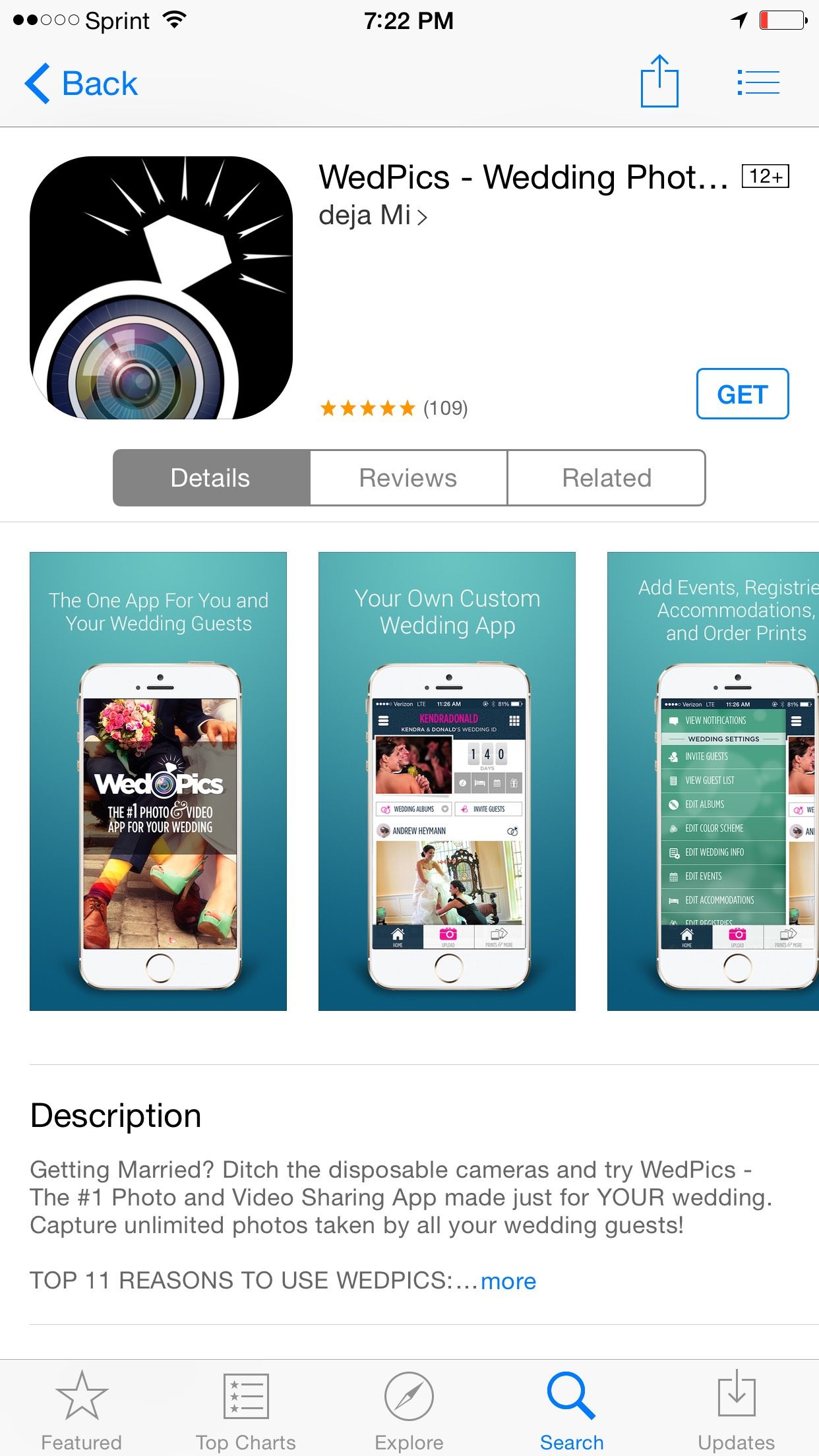 Pictures and Videos From Everyone at Your Wedding App