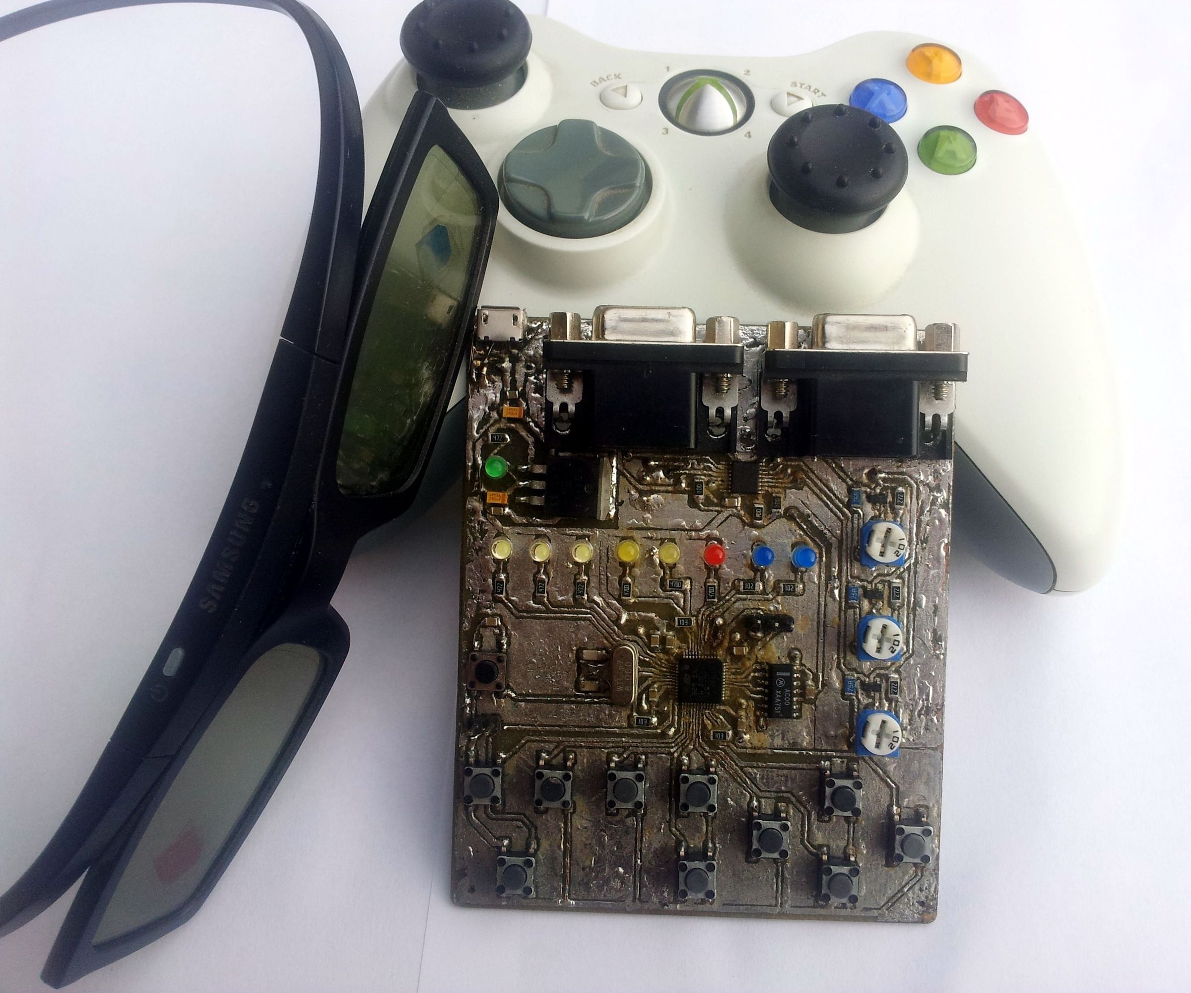 Alternately Occluding Dichoptic Modifier of Stereoscopic Transmission 32 [STM32F103C8T6+STMAV340 VGA Superimposer]