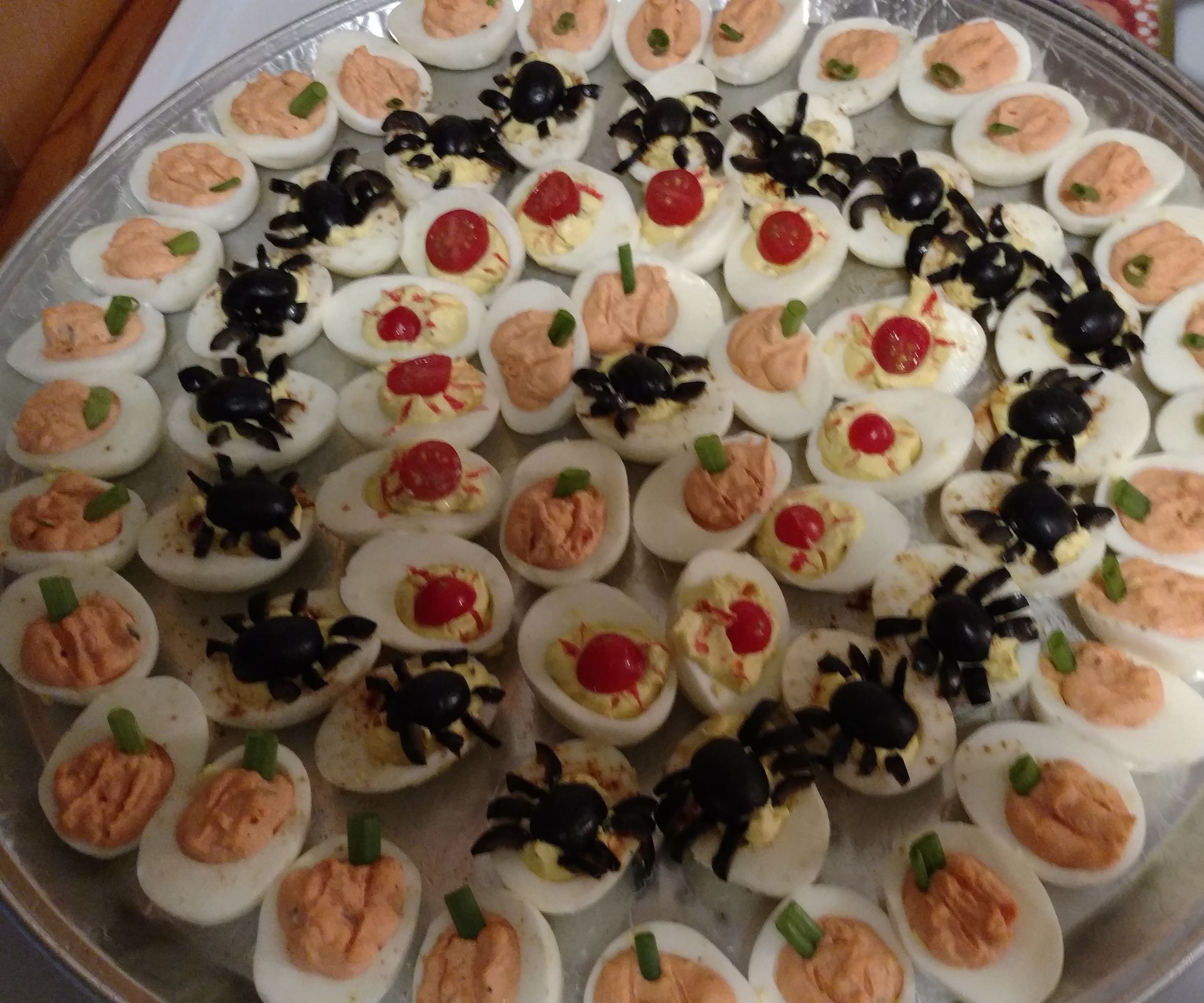 Halloween Deviled Egg Party Platter
