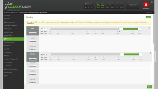 Setting Up Arm and Pre-Arm in the Drone