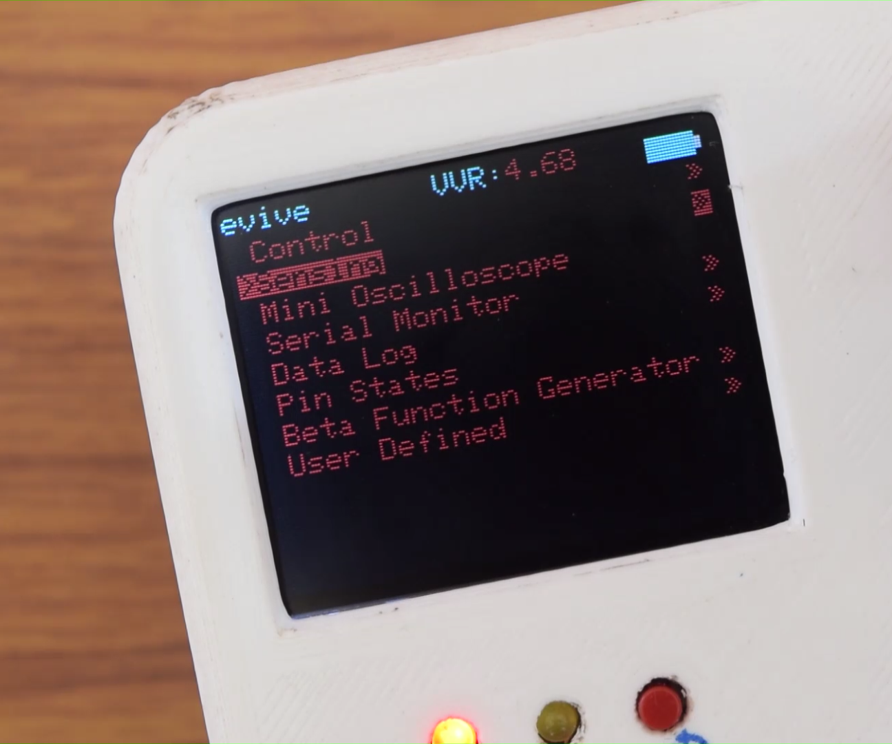 Evive's Menu Based Visual Interface for Arduino Using TFT & Joystick ...