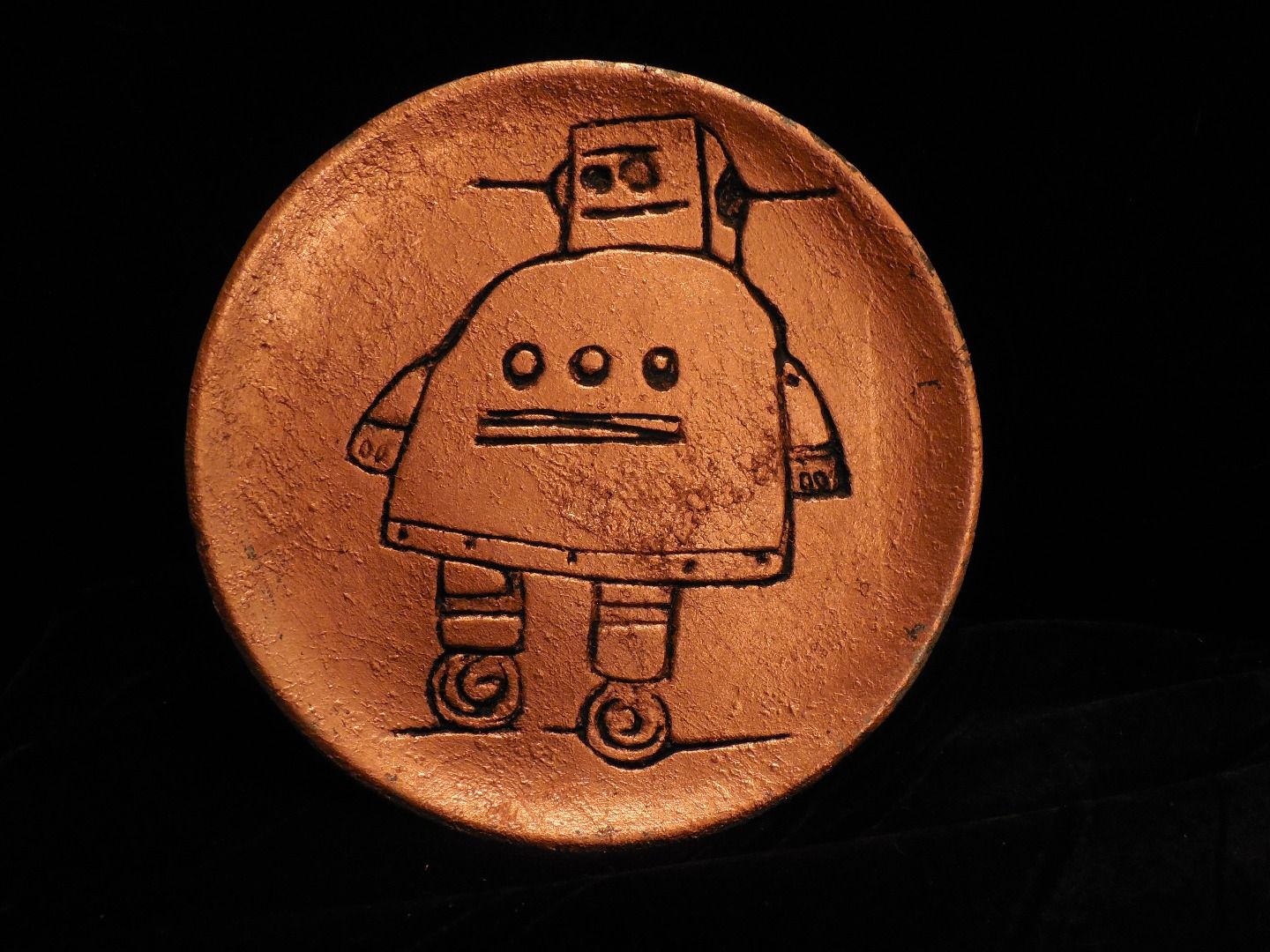 Vinegar Etching (The Instructables Robot in Clay) 7 Steps (with