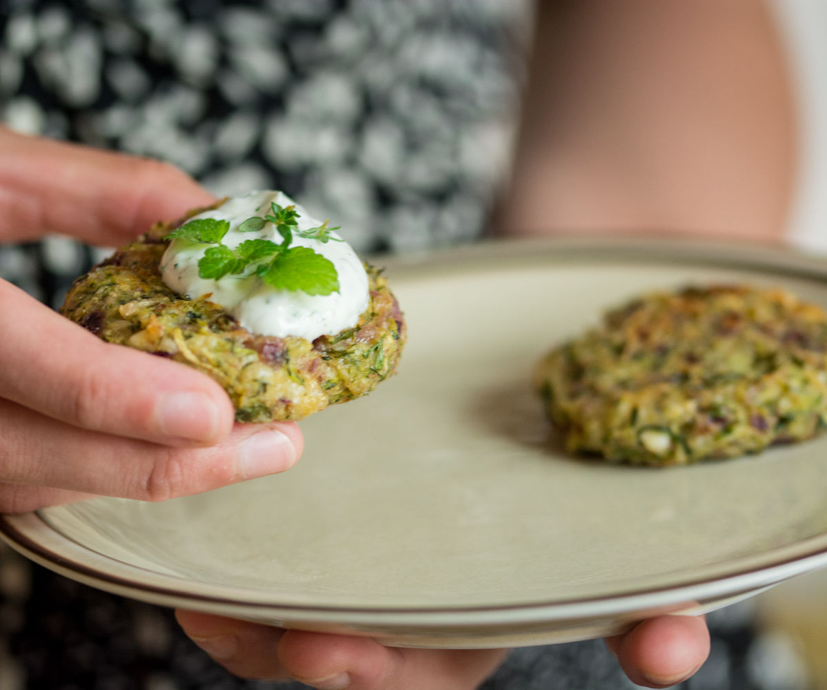 Baked Zucchini and Feta Cheese Patties