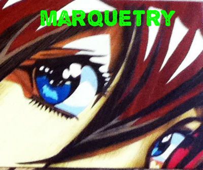 Marquetry Wood Veneer Manga