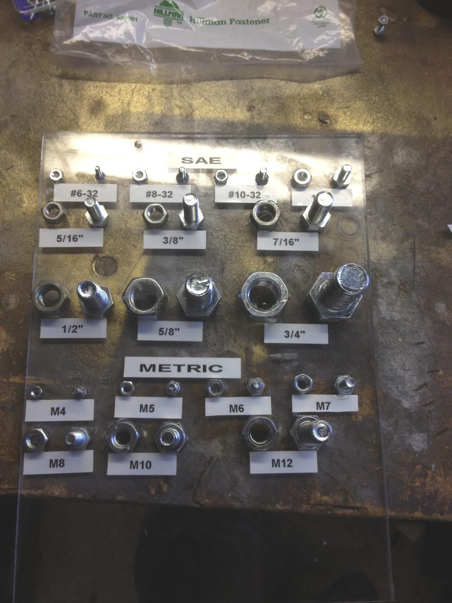 DIY Nut And Bolt Sizer