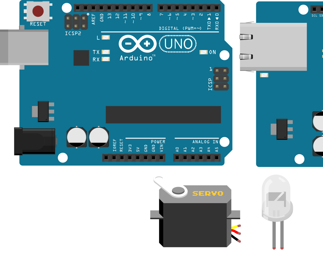 Shield Ethernet Arduino, Controlar Servo y Led por internet